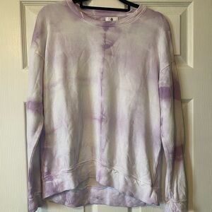 Sundry Purple/White Tye Dye‎ French Terry Sweatshirt Size 0/XS